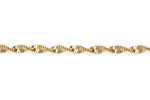 Catena Torchon (rope) diamantata in argento - immagine 3