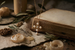 Collana con ciondolo croce in argento dorato e cristalli