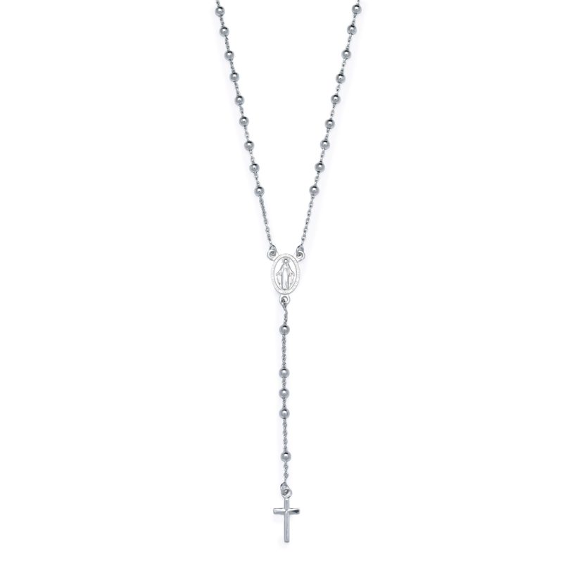 Rosario collana con la Medaglia Miracolosa in argento