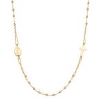 Rosario collana con la Medaglia Miracolosa in oro giallo 18 kt