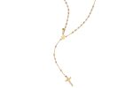 Rosario trinity diamantato con la Medaglia Miracolosa in oro 18 kt