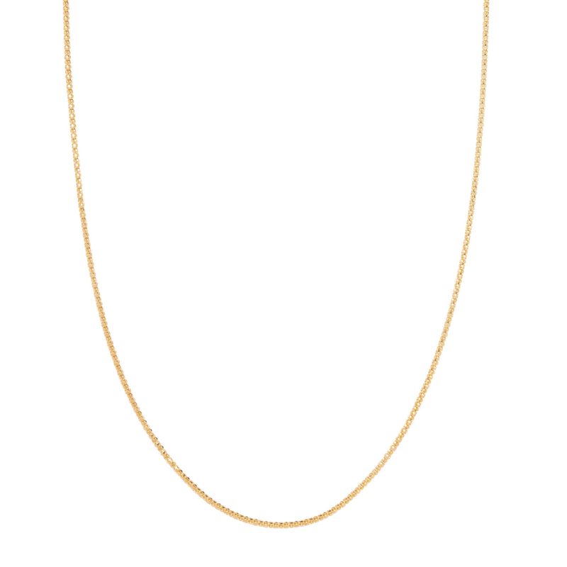 Catena a maglia corena in oro giallo 18 kt