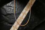 Catena Torchon (rope) Trinity in oro bianco, giallo e rosa 18 kt