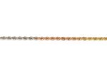 Catena Torchon (rope) Trinity in oro bianco, giallo e rosa 18 kt - immagine 3
