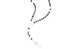 Rosario in argento 925 e cristallo di Murano con Madonna della Salute e Croce della Pace