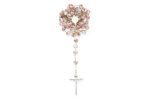 Rosario in argento 925 e cristallo di Murano con Madonna della Salute e Croce della Pace