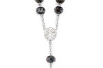 Rosario in argento 925 e cristallo di Murano con Madonna della Salute e Croce della Pace - immagine 3