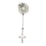 Rosario in argento 925 e Madreperla con Madonna della Salute e Croce della Pace