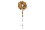 Rosario in argento 925 e legno d'ulivo con le Medaglie di San Benedetto