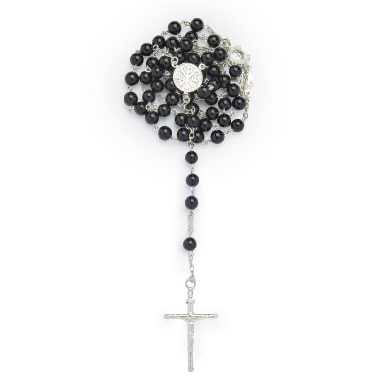 Rosario in argento 925 e Lapislazzuli con le 4 Basiliche Papali
