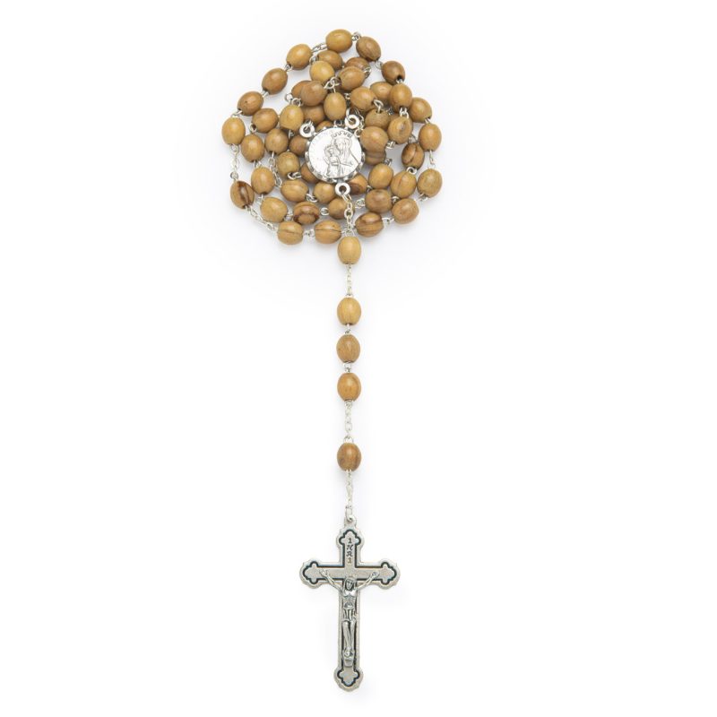 Rosario con la Madonna della Salute e Croce della Pace in legno d'ulivo