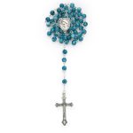 Rosario effetto marmo blu