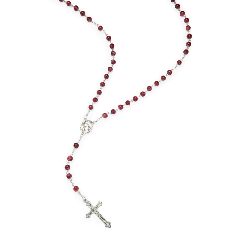 Rosario effetto marmo rosso
