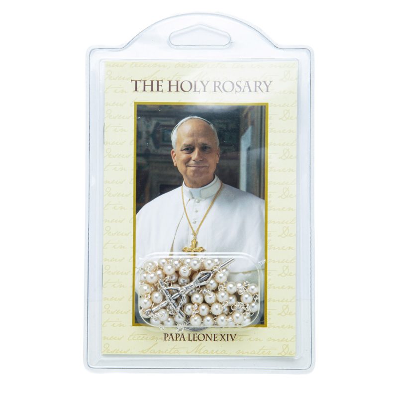 Cofanetto con rosario e libro del Santo Rosario di Papa Leone