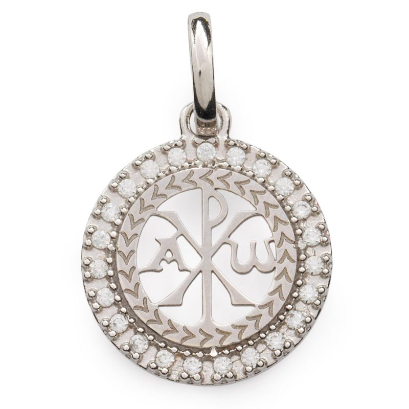 Medaglia della Croce della Pace in argento 925 e cristalli