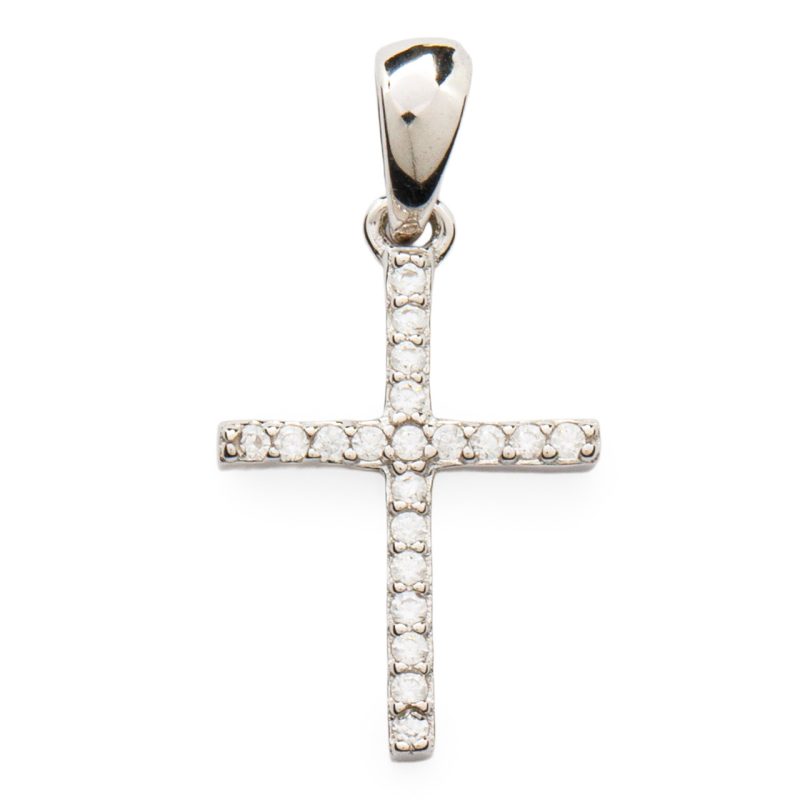 Croce in argento 925 e zirconi