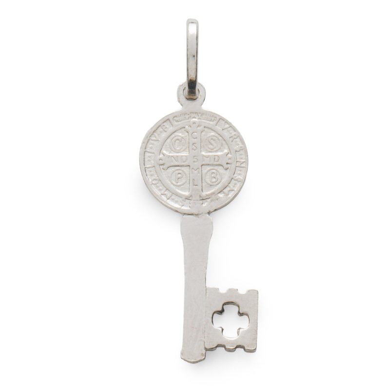 Chiave del Paradiso con la Medaglia di San Benedetto in argento 925