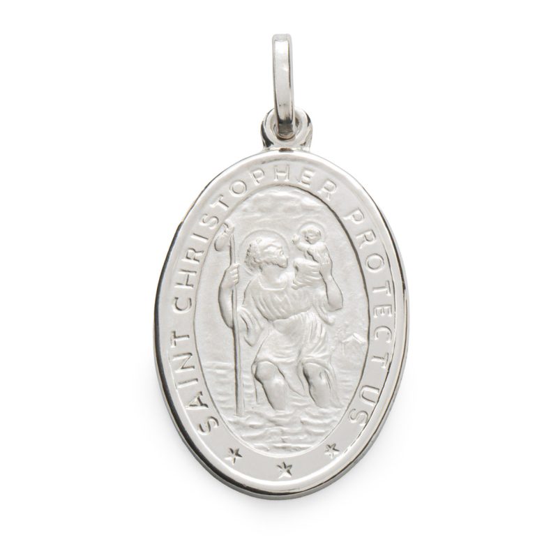 Medaglia di San Cristoforo in argento 925