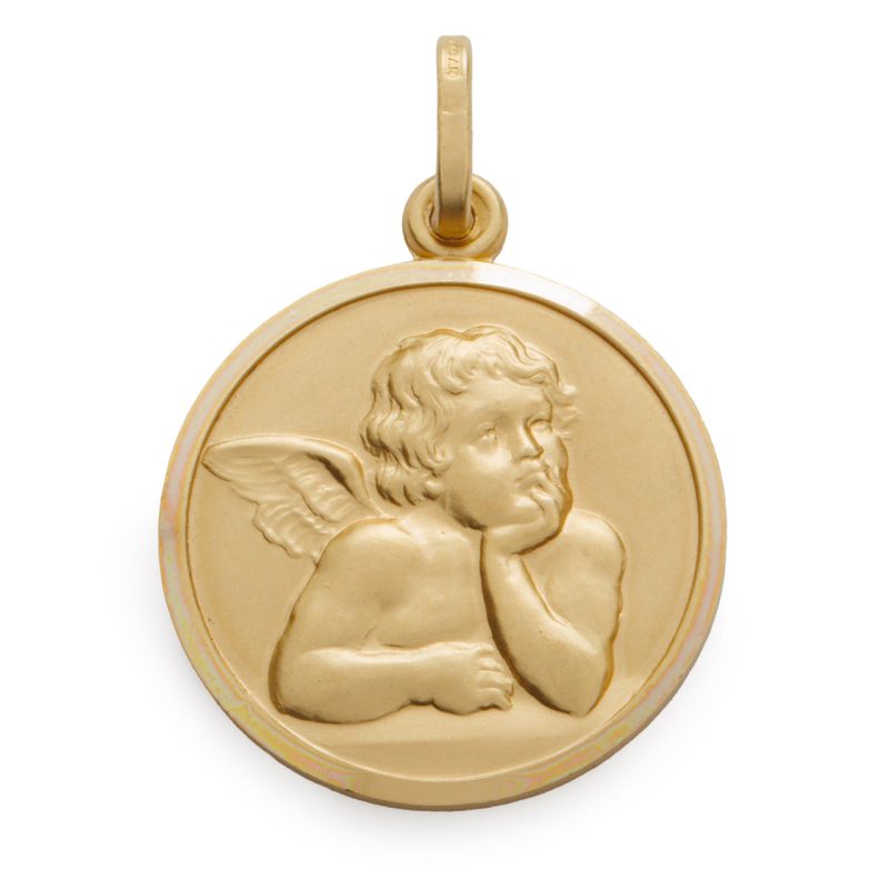 Medaglia dell’Angelo Custode in argento dorato