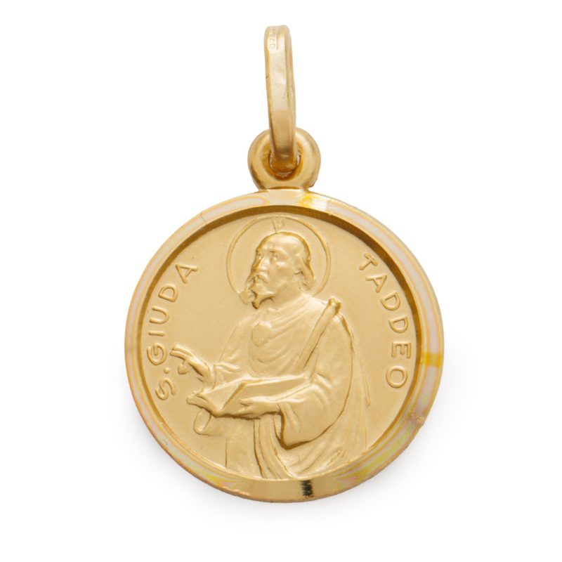 Medaglia di San Giuda Taddeo in argento 925 dorato