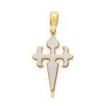 Croce di San Giacomo (Spada di Santiago) in argento 925 bicolore
