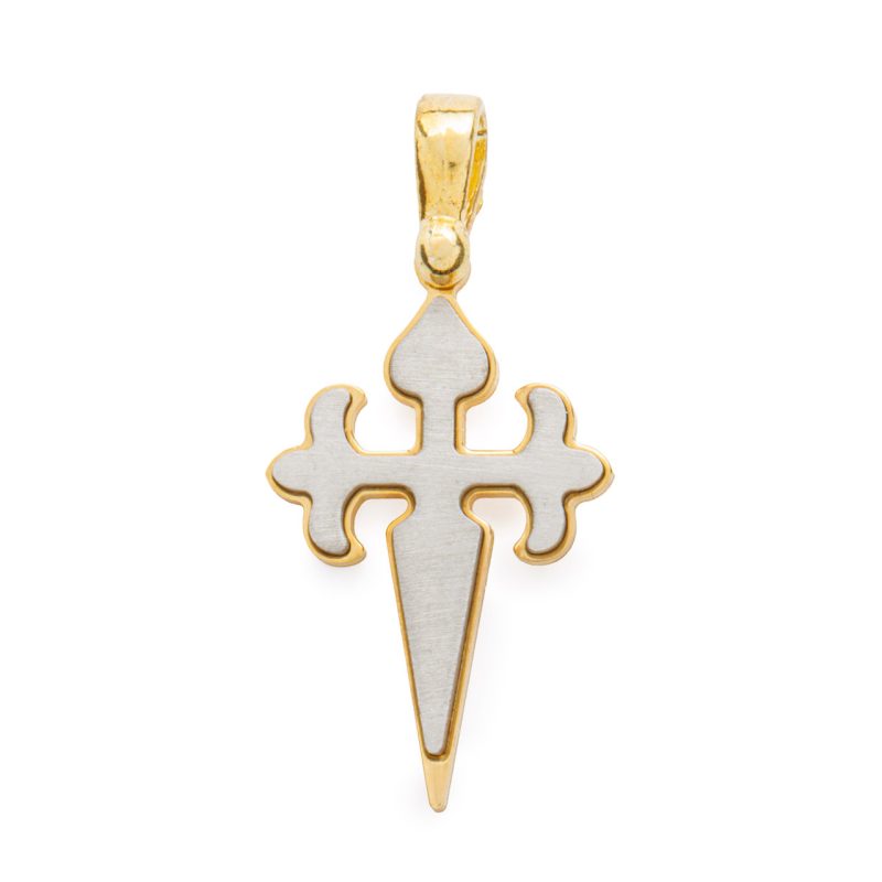 Croce di San Giacomo (Spada di Santiago) in argento 925 bicolore
