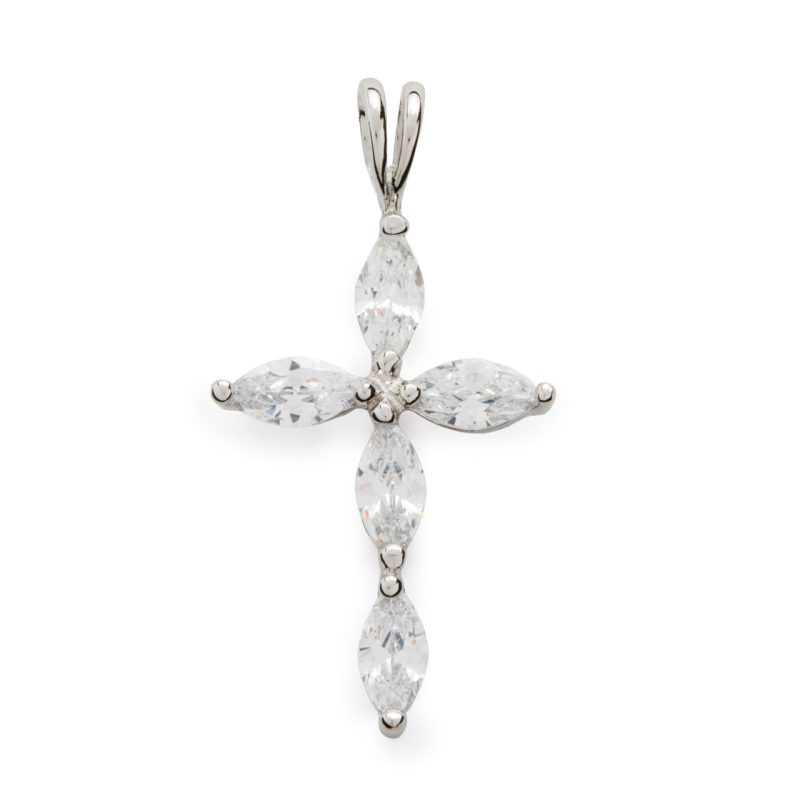 Croce in argento 925 e zirconi