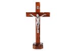 Croce con base in legno e metallo