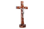 Croce con base in legno e metallo