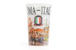 Bicchierino souvenir con le vedute di Roma in vetro satinato