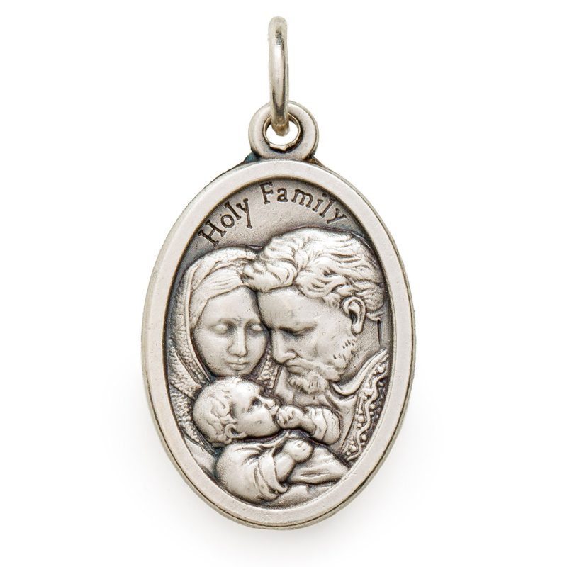 Medaglia della Sacra Famiglia e lo Spirito Santo in metallo