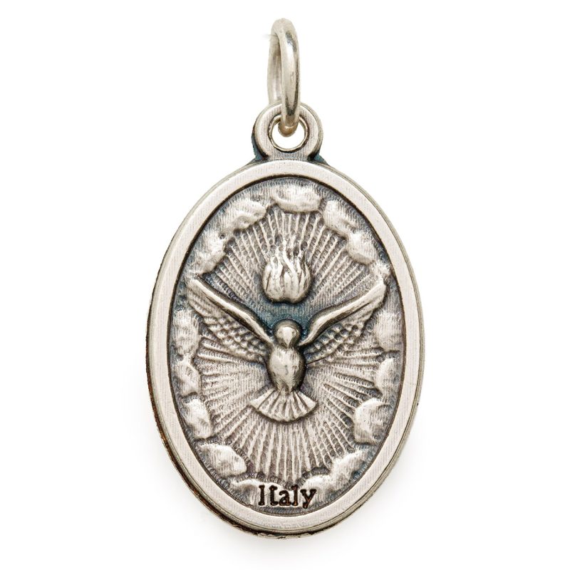 Medaglia della Sacra Famiglia e lo Spirito Santo in metallo