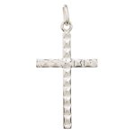 Croce martellata in argento 925