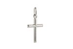 Croce liscia lucida in argento 925