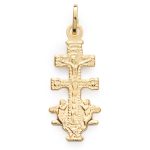 Croce di Caravaca in argento 925 dorato