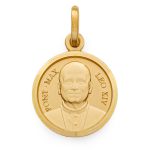 Medaglia di Papa Leone XIV in argento dorato 925