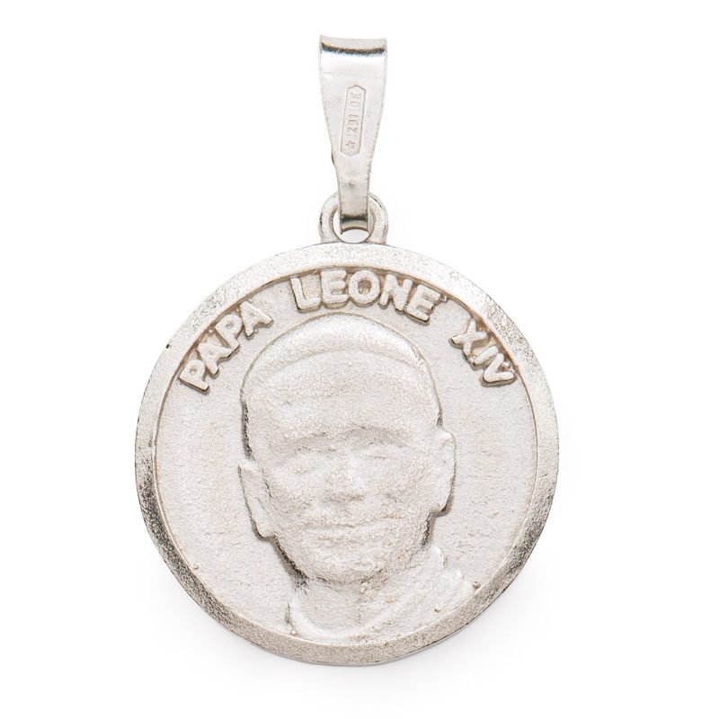 Medaglia di Papa Leone XIV e la Madonna del Buon Consiglio in argento 925