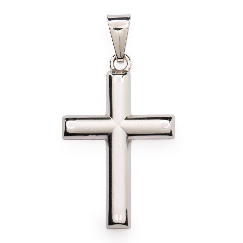 Croce classica in argento 925 e finitura liscia