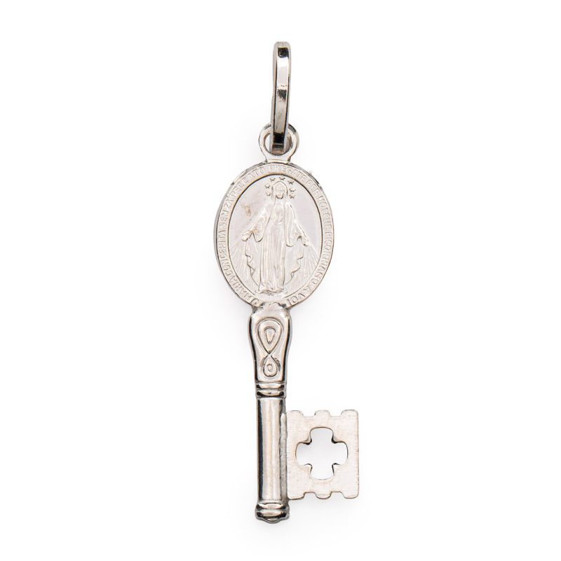 Chiave del Paradiso con la Medaglia Miracolosa in argento 925