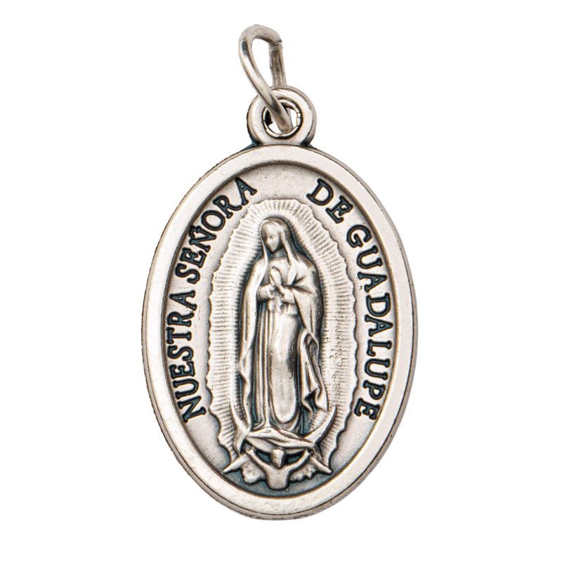 Medaglia di Nostra Signora di Guadalupe in metallo