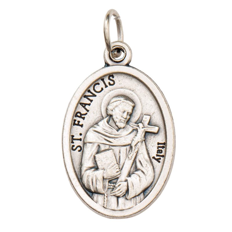 Medaglia di San Francesco d'Assisi in metallo