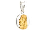 Medaglia con la Croce della Pace e Mater Ecclesiae in argento 925 e dettagli dorati