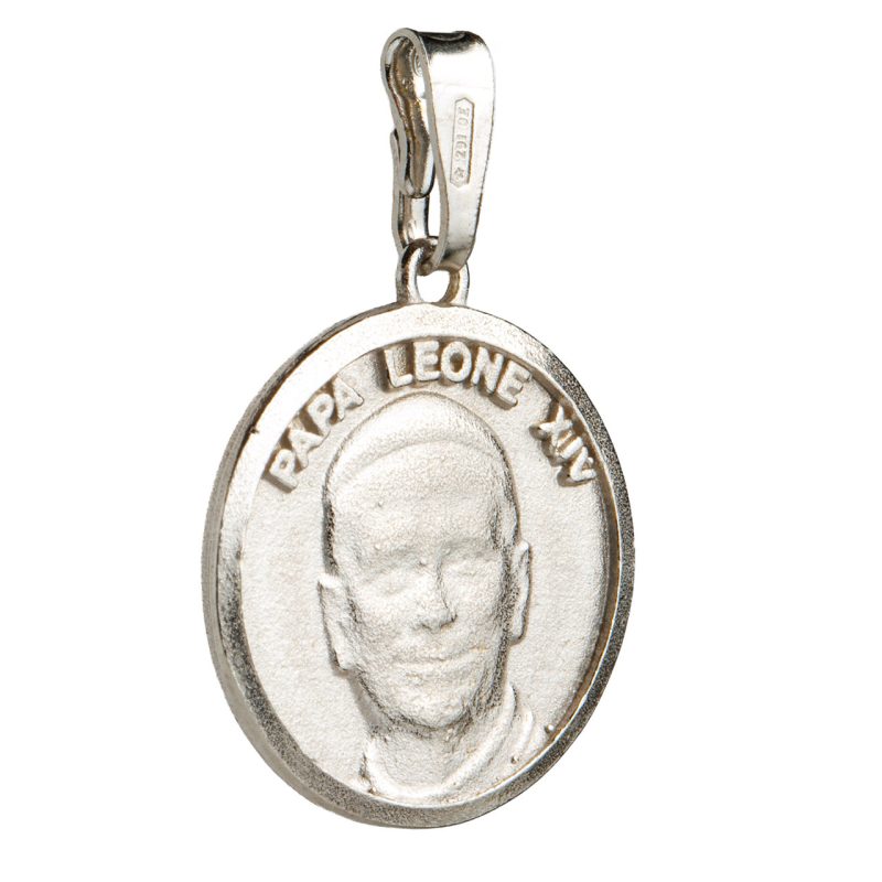 Medaglia di Papa Leone XIV e la Madonna del Buon Consiglio in argento 925