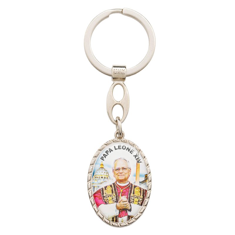 Portachiavi con Papa Leone XIV