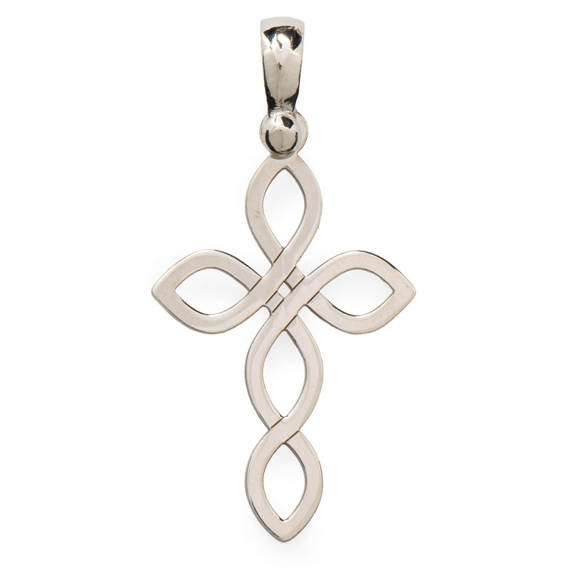 Croce traforata in argento 925 dorato