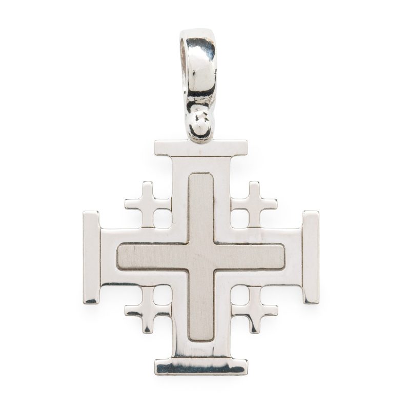 Croce di Gerusalemme in argento 925