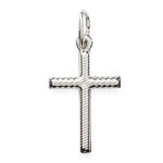 Croce classica striata in argento 925
