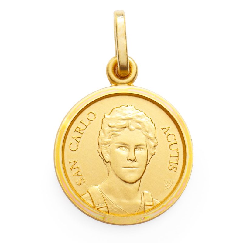 Medaglia di San Carlo Acutis in argento 925