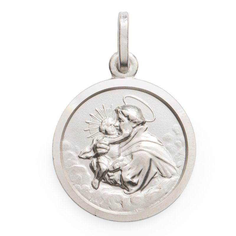 Medaglia di Sant’Antonio in argento 925