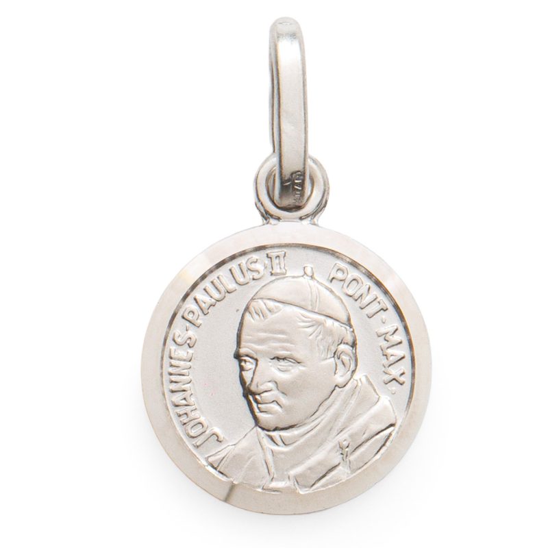 Medaglia di San Giovanni Paolo II in argento 925.